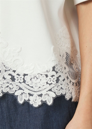Iria lace tee Hvid Neo Noir 
